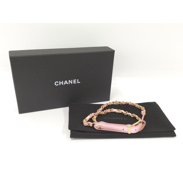 CHANEL（シャネル） ベルト チェーン レザー ピンク A24C : JJ