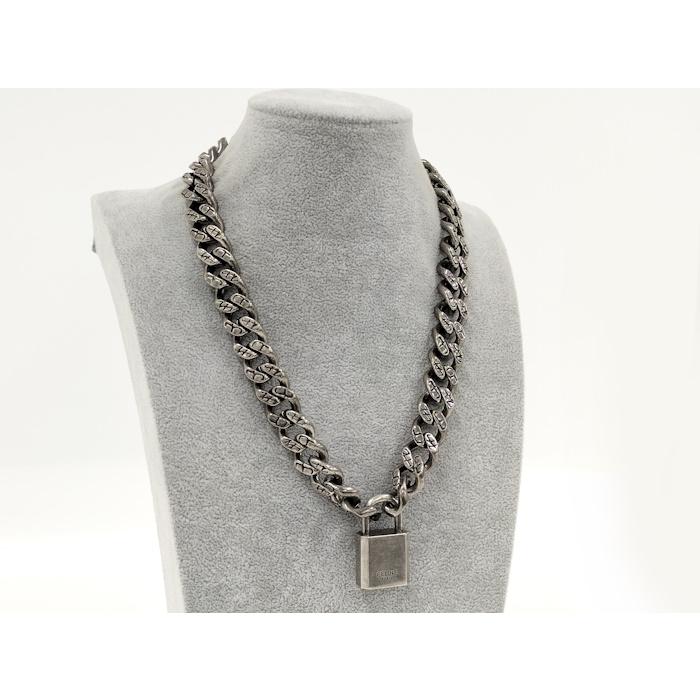 CELINE 16 セーズ パドロック ネックレス メッキ シルバー CELINE 16 セーズ パドロック ネックレス メッキ シルバー