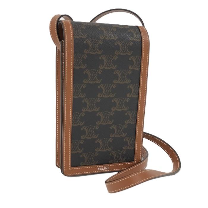 CELINE バーティカルスリープ ショルダーバッグ トリオンフ PVC レザー  