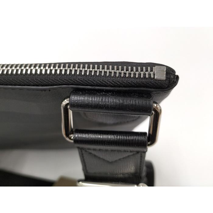 BURBERRY ショルダーバッグ メッセンジャーバッグ チェック PVC レザー