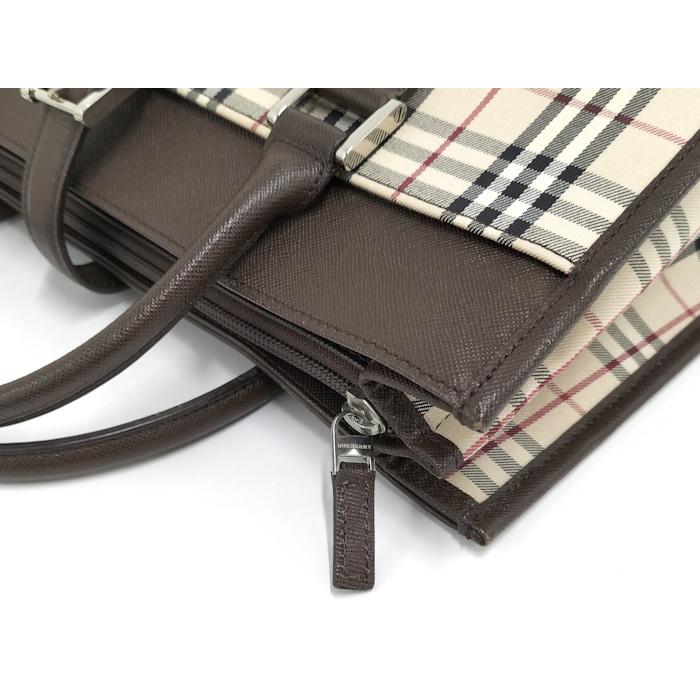 BURBERRY（バーバリー） ハンドバッグ ノバチェック レザー キャンバス