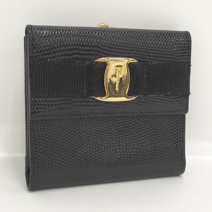 絵画 額装 油絵 田園 集落 Mituko作Salvatore Ferragamo 二つ折り財布