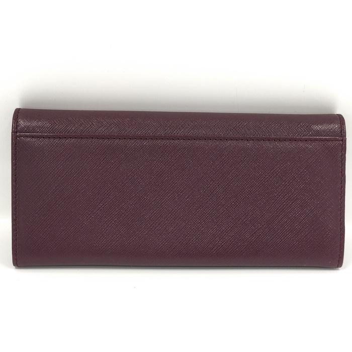 SalvatoreFerragamo 二つ折り長財布 ヴァラ レザー ボルドー 22 B480