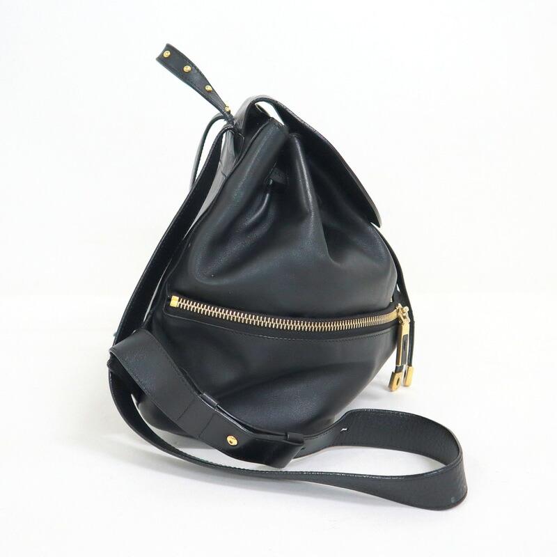 S.Ferragamo フェラガモ バックパック ガンチーニ ブラック レザー