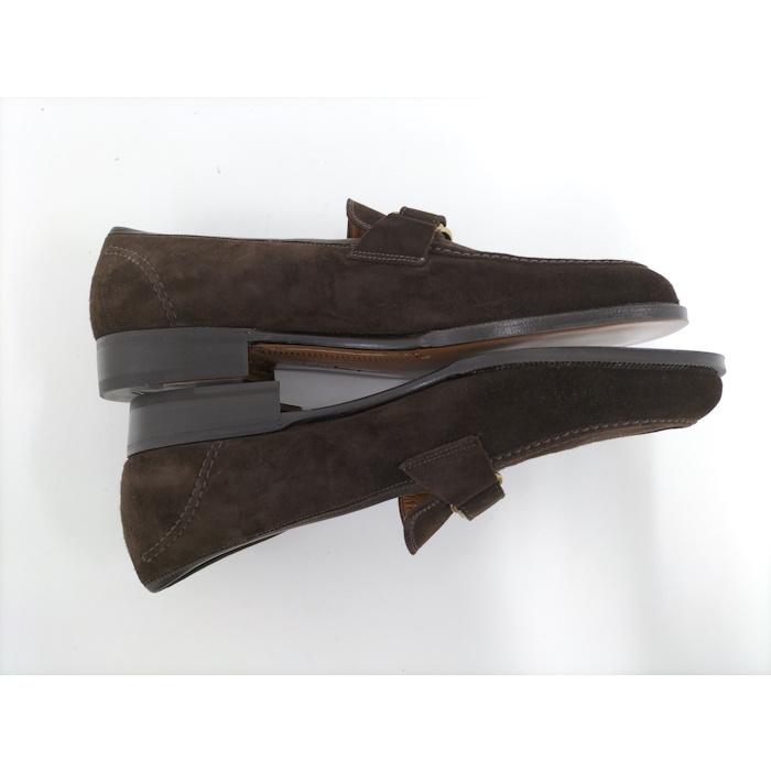 【美品】サルヴァトーレフェラガモ ガンチーニ スエード ローファー 8 1/2 FERRAGAMO Salvatore Ferragamo ローファー ガンチーニ メンズ