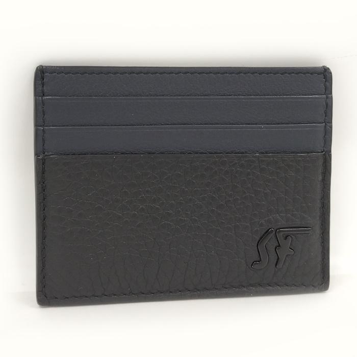 FERRAGAMO Salvatore Ferragamo カードケース レザー ブラック 