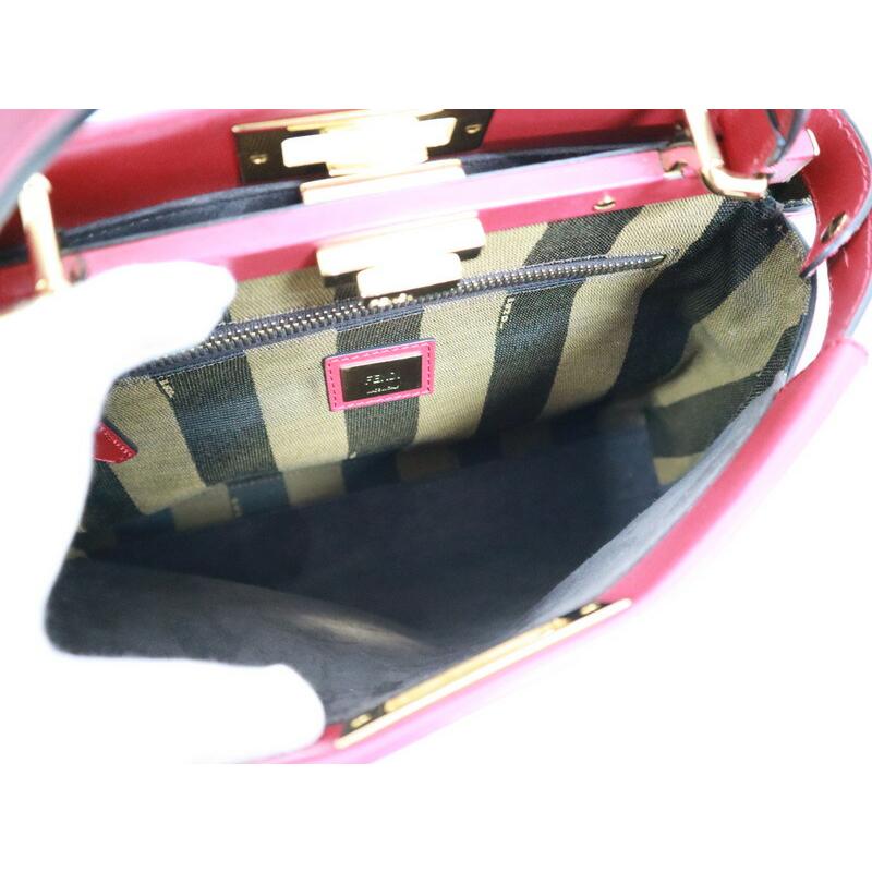FENDI フェンディ ピーカブーレギュラー 2WAYショルダーバッグ レザー 