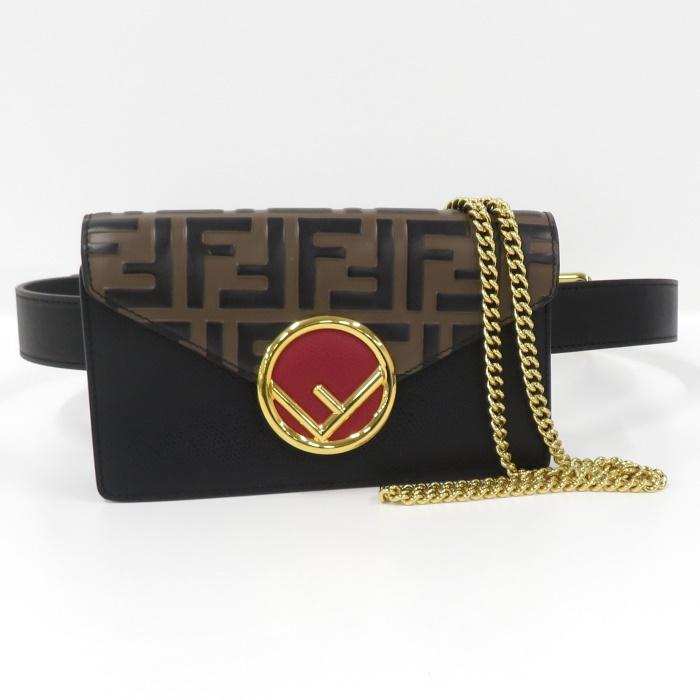 中古】FENDI エフイズ 3WAY ベルトバッグ クラッチバッグ チェーン 
