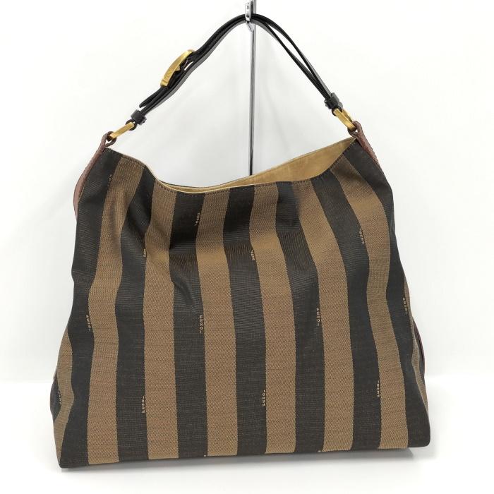 FENDI 【中古】FENDI ペカン柄 ワンショルダーバッグ キャンバス  
