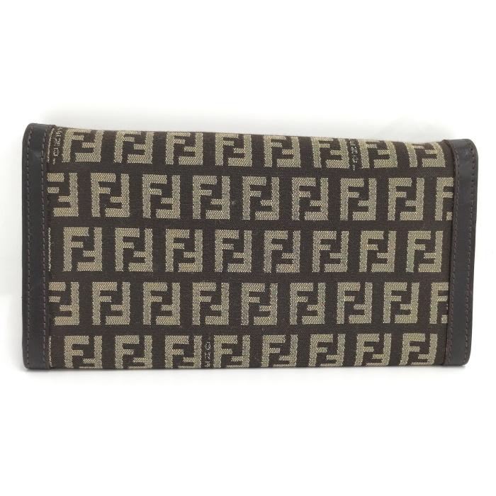 ズッキーノ フェンディ FENDI 二つ折り キャンバス キャンバス×レザー