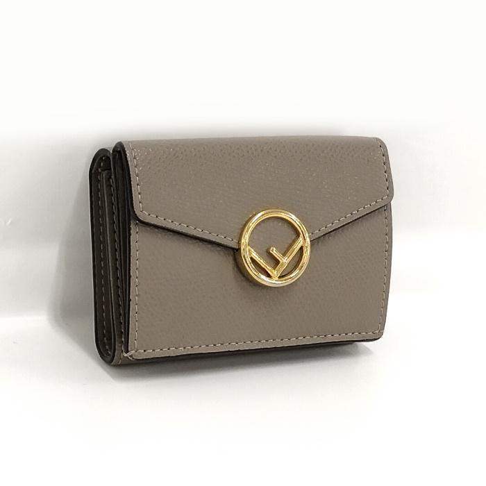 FENDI マイクロ 三つ折り財布 レザー ベージュ 8M0395 | www.jarussi