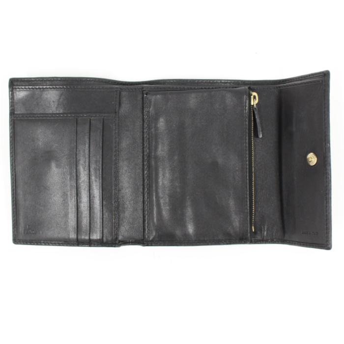 FENDI 【中古】フェンディ 三つ折り財布 ズッカ柄 キャンバス