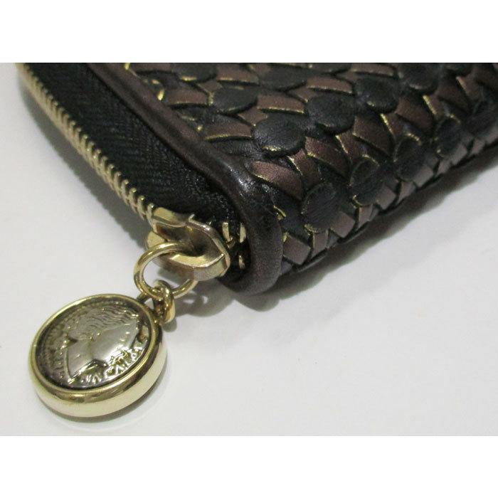 BVLGARI 【中古】BVLGARI モネーテ ラウンドファスナー 長財布