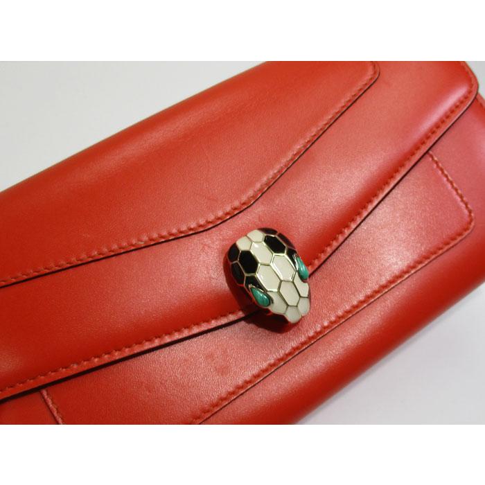 BVLGARI セルペンティ フォーエバー ラージウォレット ベージュ カーフレザー セルペンティ フォーエバー ラージ