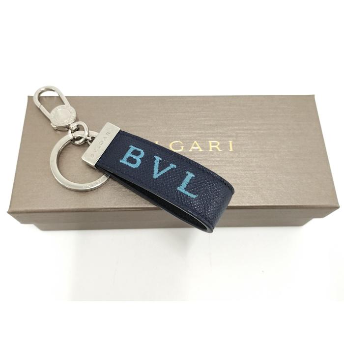 BVLGARI ブルガリブルガリ マン キーリング キーホルダー レザー  