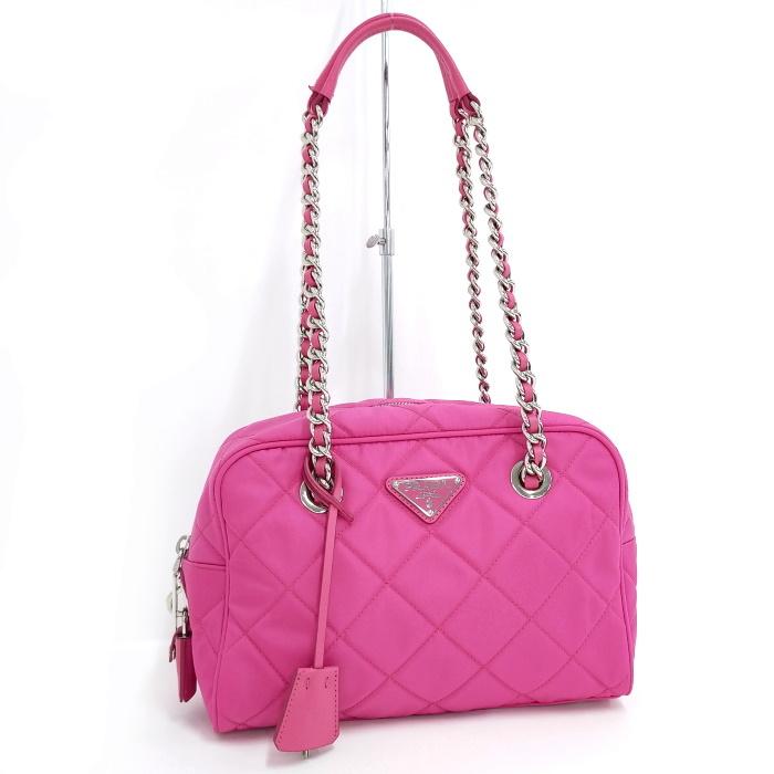 PRADA ☆【中古】プラダ チェーン ショルダーバッグ ナイロン