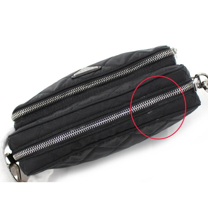PRADA 【中古】プラダ ショルダーバッグ キルティング ブラック