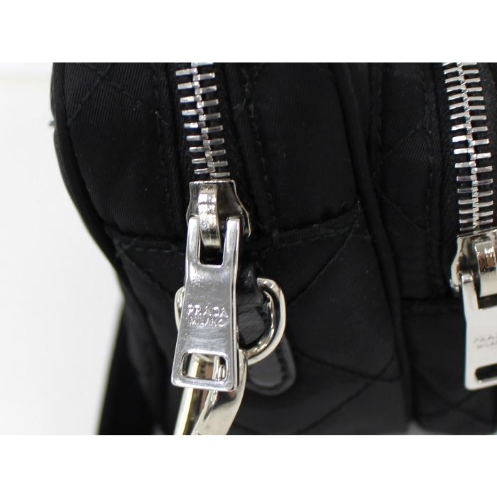 PRADA 【中古】プラダ ショルダーバッグ キルティング ブラック