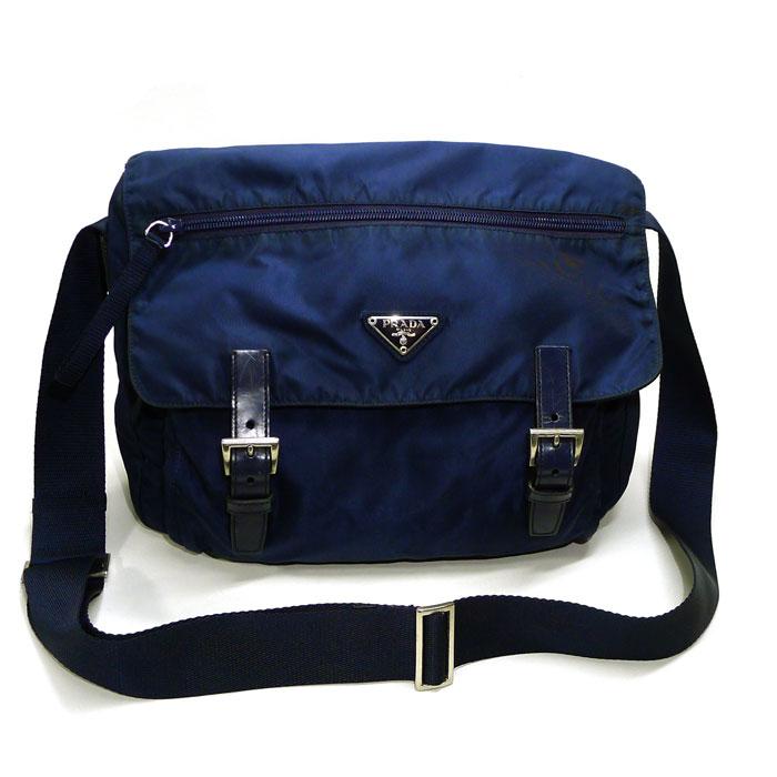 PRADA メッセンジャーバッグ ショルダーバッグ ナイロン レザー