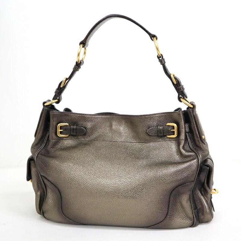 PRADA プラダ ハンドバッグ レザー ブロンズ×ゴールド金具 BR3778 : JJ 