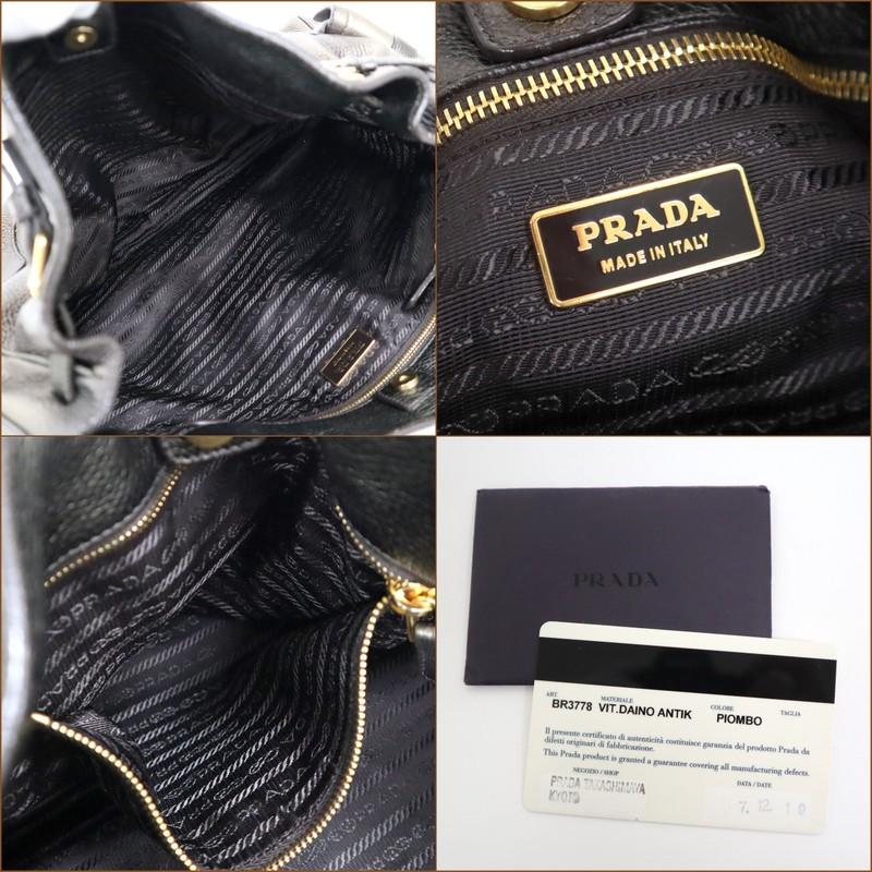 PRADA プラダ ハンドバッグ レザー ブロンズ×ゴールド金具 BR3778 : JJ