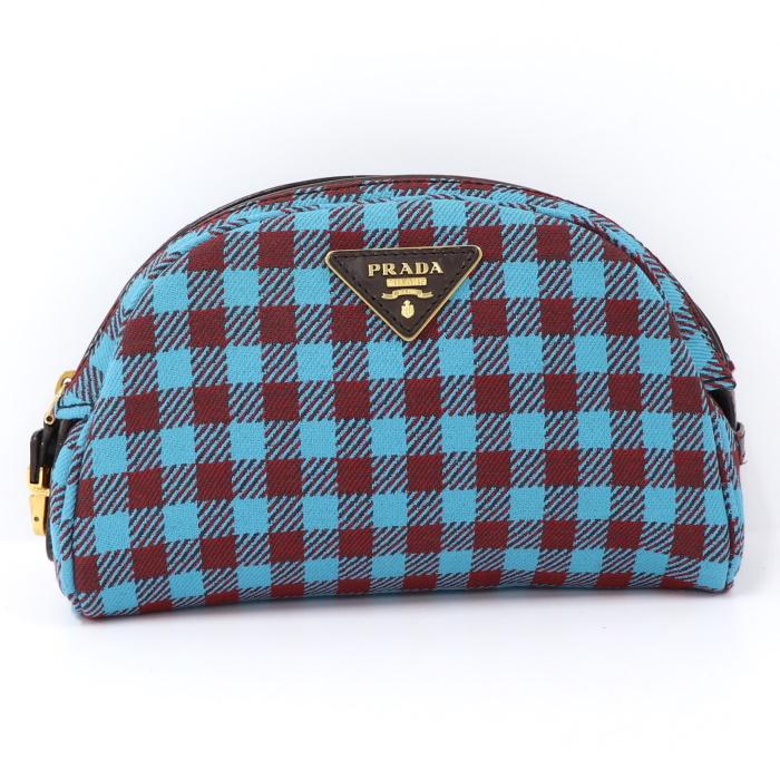 PRADA 【中古】PRADA コスメポーチ 化粧ポーチ ジャガード PRADA 【中古】PRADA コスメポーチ 化粧ポーチ ジャガード