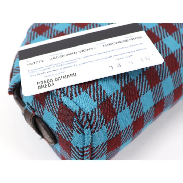 PRADA 【中古】PRADA コスメポーチ 化粧ポーチ ジャガード PRADA 【中古】PRADA コスメポーチ 化粧ポーチ ジャガード