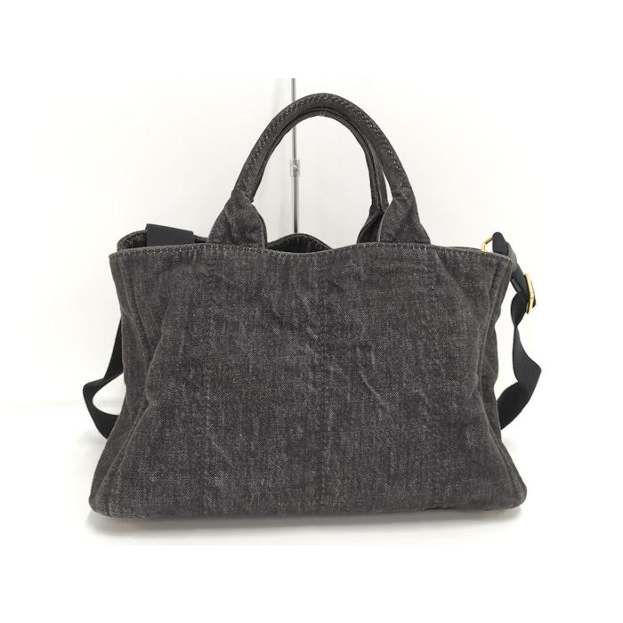 プラダ カナパ PRADA 2way ショルダーバッグ 1BG439 デニム S プラダ PRADA カナパ ミニ 1BG439 ブルー デニム レディース