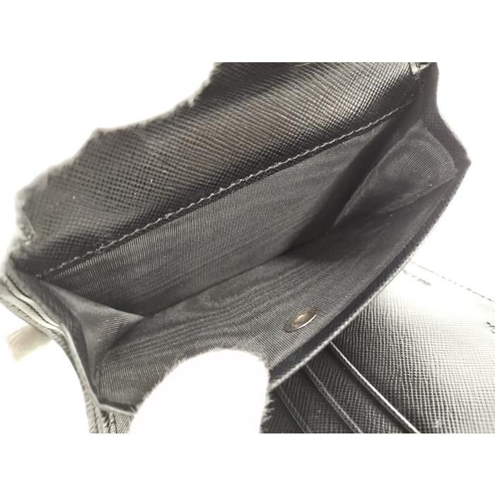 PRADA（プラダ） 三つ折り財布 ロゴプレート ナイロン キャンバス