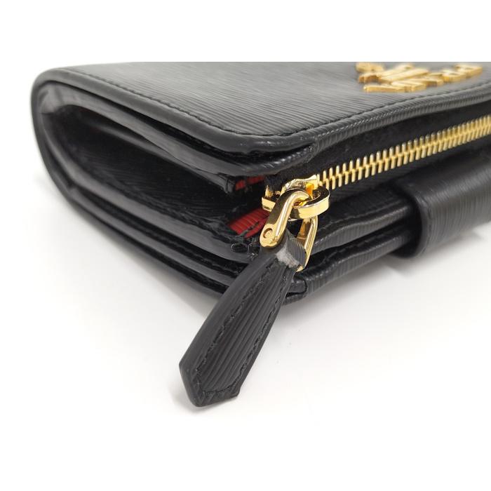 PRADA 二つ折り財布 L字ファスナー ヴィッテロ ムーブ レザー ブラック 