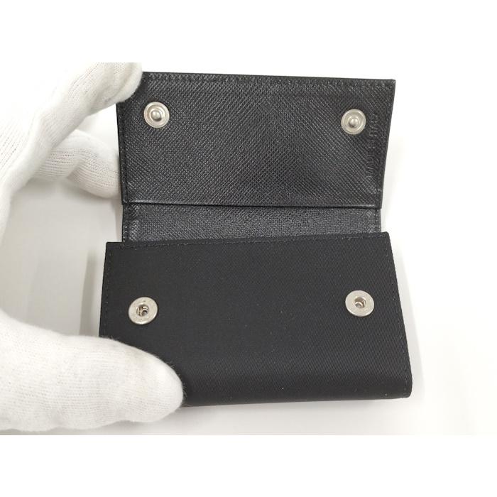 PRADA 【中古】PRADA 6連 キーケース ナイロン ブラック M222