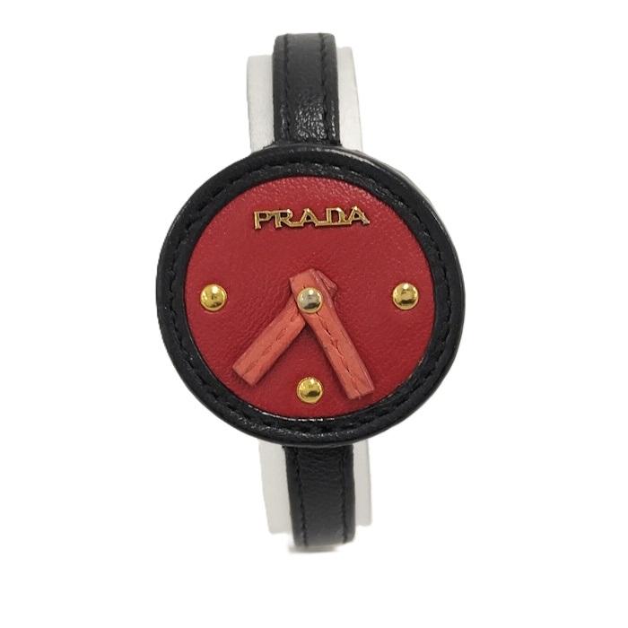 PRADA（プラダ） ブレスレット 時計モチーフ レザー 1AJB35 : JJ