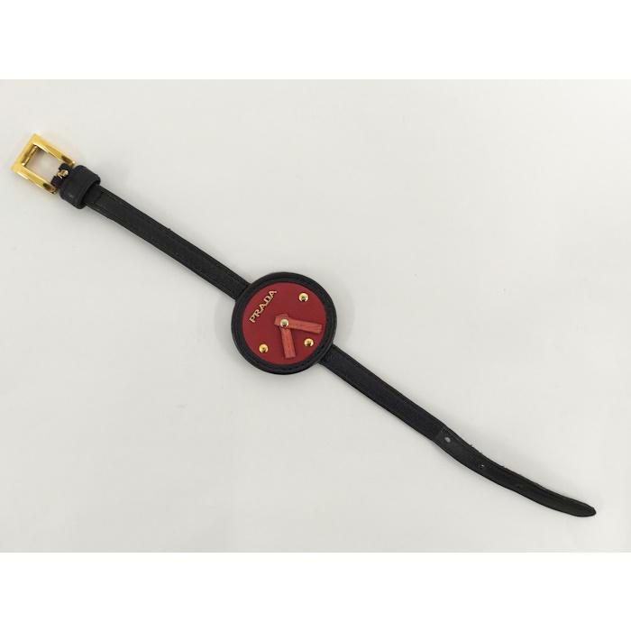 PRADA（プラダ） ブレスレット 時計モチーフ レザー 1AJB35 : JJ