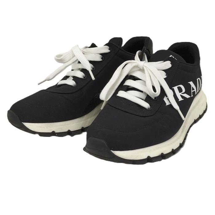 PRADA ブラック ミドルカットスニーカー　サイズ7 PRADA メンズ スニーカー 表記サイズ 7 1/2 ブラック 2EG 363