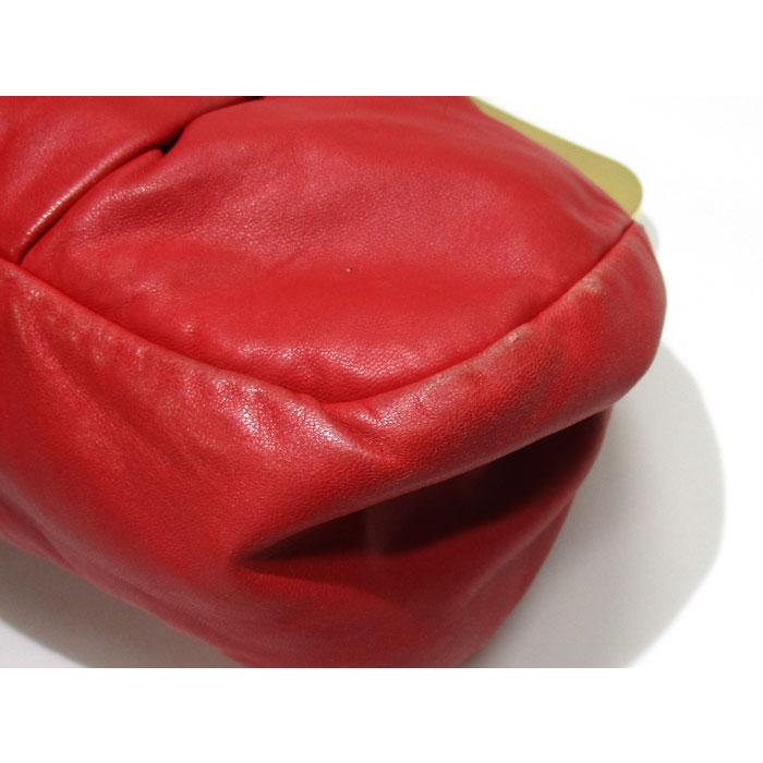 miu 【中古】miu がま口 2WAY ショルダーバッグ クラッチバッグ レザー  