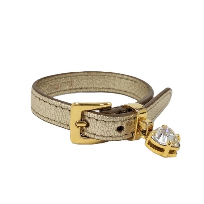 miu miu（ミュウミュウ） ブレスレット ハートモチーフ レザー メッキ