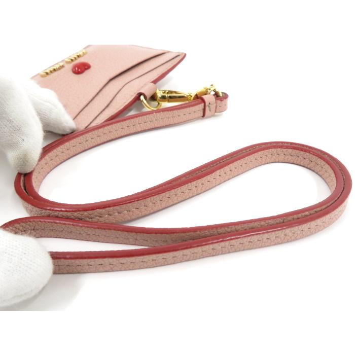 【値下げ】miu miu カードケース ラブレター マドラス ハート miu 【中古】MIUMIU マドラス ラブ カードケース パスケース