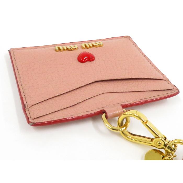 miu 【中古】MIUMIU マドラス ラブ カードケース パスケース miu 【中古】MIUMIU マドラス ラブ カードケース パスケース