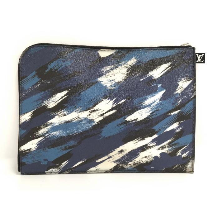 中古】LOUIS VUITTON クラッチバッグ ポシェット ジュール PM 迷彩 