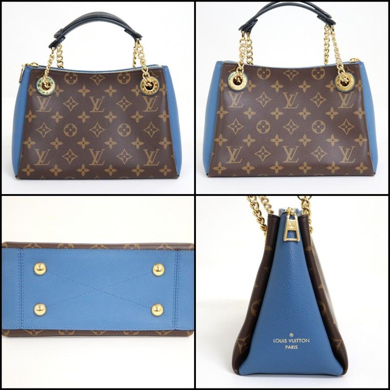 LOUIS VUITTON ルイヴィトン スレンヌBB ショルダーバッグ モノグラム ブラウン×ブルー M44299 DU4188 RFIDの画像