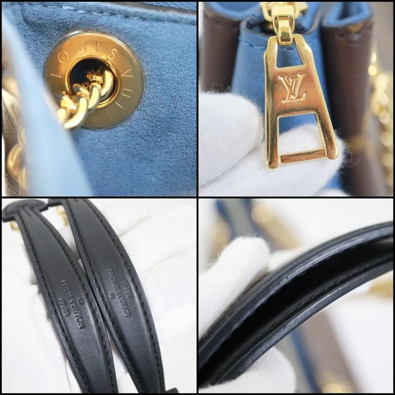 LOUIS VUITTON ルイヴィトン スレンヌBB ショルダーバッグ モノグラム ブラウン×ブルー M44299 DU4188 RFIDの画像