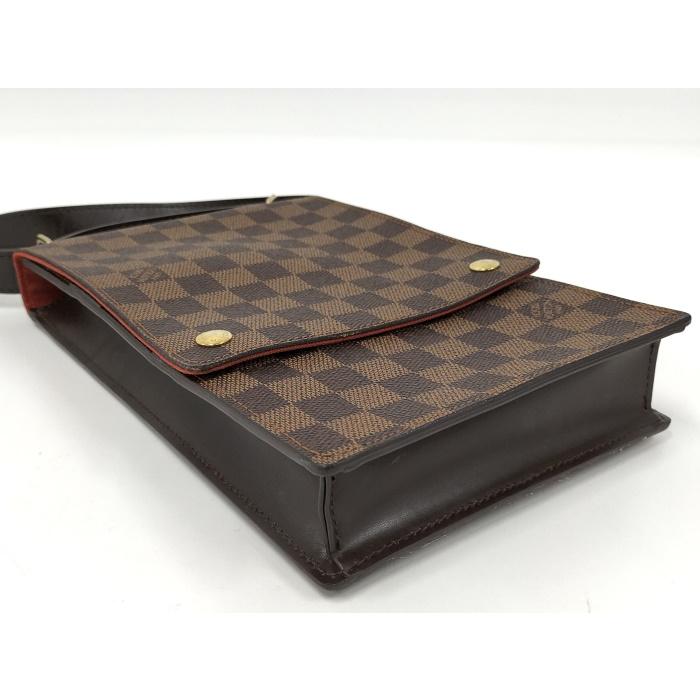 【良品】ルイヴィトン　ダミエ　ポートベロー エベヌ レザー ショルダーバッグ LOUIS VUITTON ポートベロー ショルダーバッグ ダミエ エベヌ