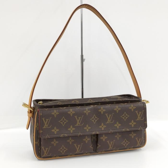 LOUIS VUITTON ヴィバシテMM ショルダーバッグ モノグラム レザー 