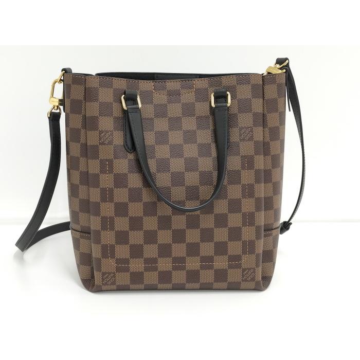 【中古】LOUIS VUITTON ベルモントNV BB 2WAY ショルダーバッグ ポーチ付き ダミエ エベヌ N60348｜jjcollection2008｜02