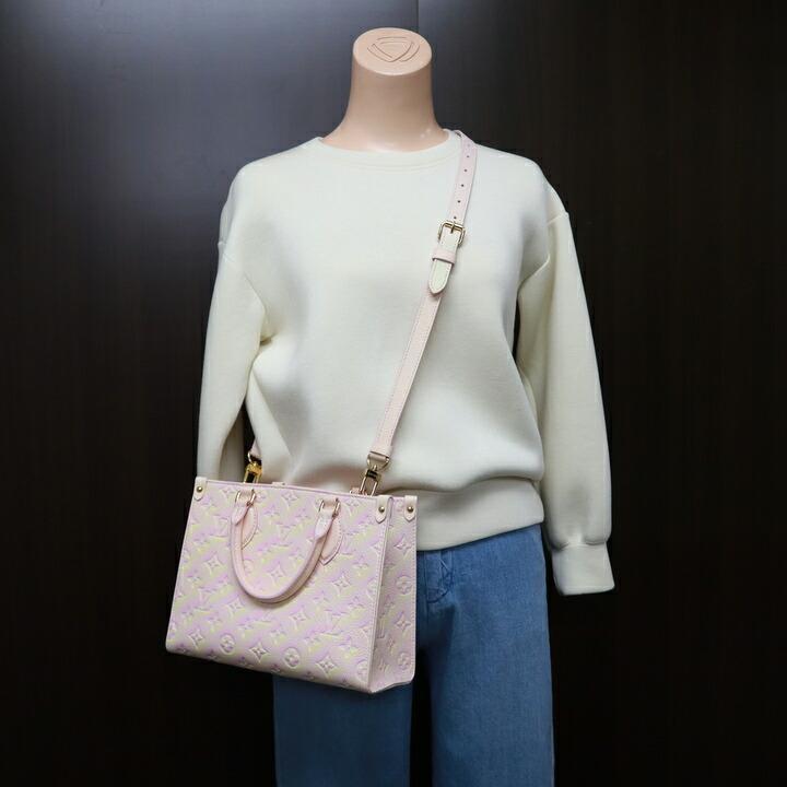 LOUIS VUITTON ルイヴィトン オンザゴーPM モノグラムアンプラント ライトピンク M46168 RFID_4