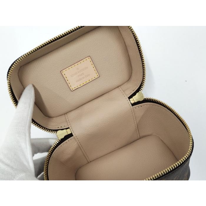 中古】LOUIS VUITTON ニースナノ ミニバニティ モノグラム レザー 
