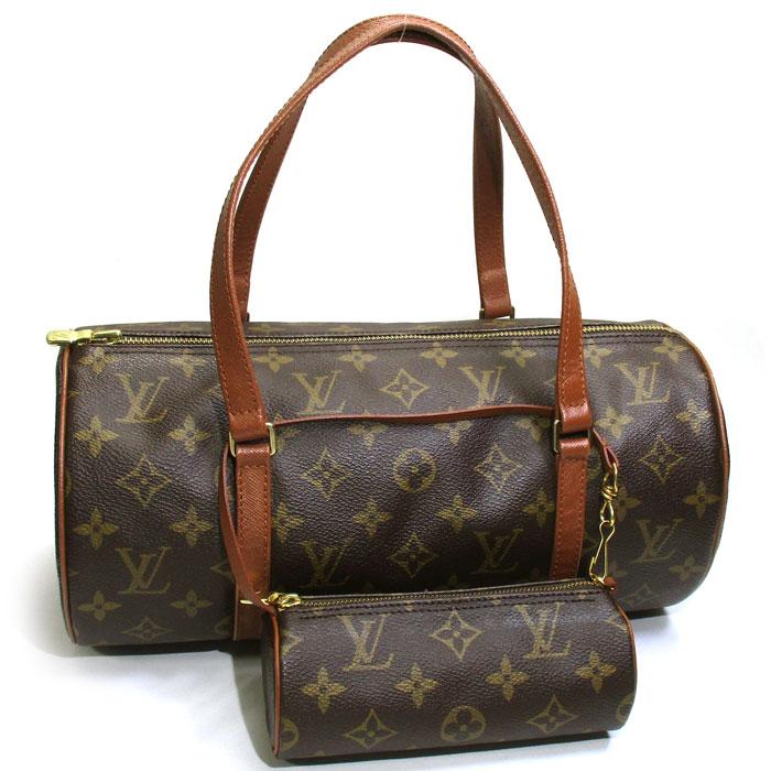 中古】LOUIS VUITTON パピヨン 30 GM ハンドバッグ モノグラム ポーチ