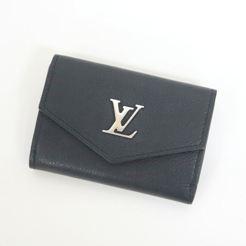 LOUIS VUITTON ルイヴィトン ポルトフォイユロックミニ ノワール 三