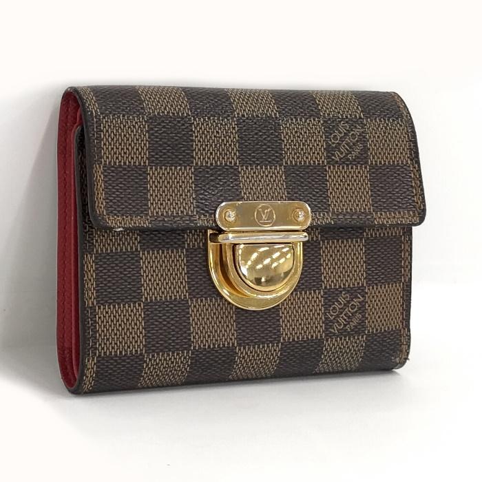 【中古】LOUIS VUITTON ポルトフォイユ コアラ 三つ折り財布 PVC ダミエ アズール N60005