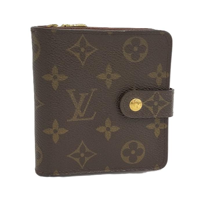 ルイヴィトン コンパクトジップ 二つ折り財布 モノグラム ラウンド M61667 LOUIS VUITTON（ルイ・ヴィトン） コンパクト ジップ モノグラム 二
